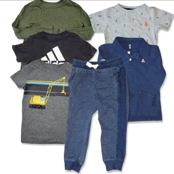 Cat & Jack Other - Adidas Old Navy Cat & Jack Osh Kosh Baby Gap US Polo Shirts Boys 3T Lot Of 6